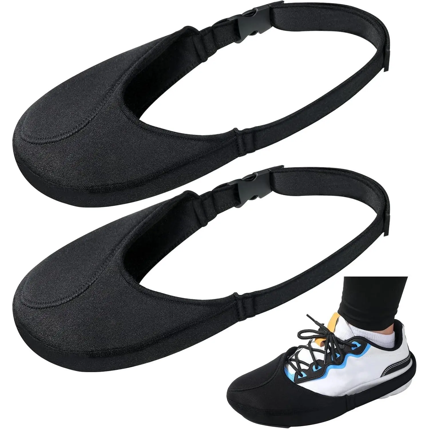 2 Pack Motorcycle Shoe Protector - Shifter Cover & Boot Protector for Men & Women, Black