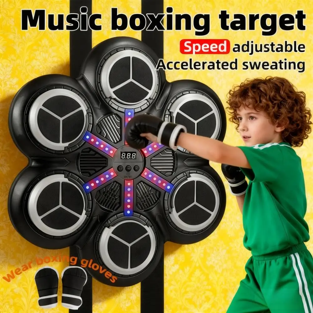 Smart Bluetooth-compatible Music Boxing Machine, Wall-Mounted Punch Bag, Home Gym Equipment, Coordination Training, Adult & Kids Fitness, Gift Idea