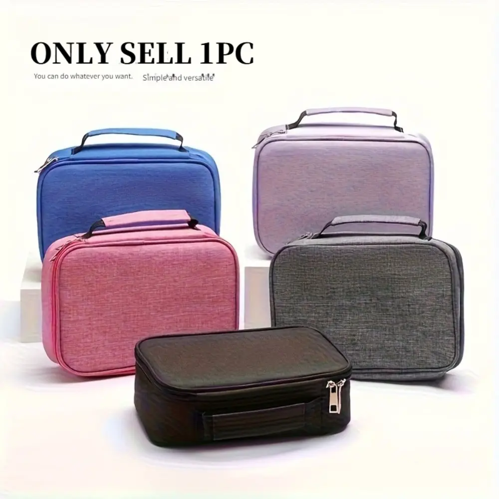 1Pc Large Capacity Oxford Cloth Art Pencil Case With 72 Slots Portable Handheld Zipper Drawing Storage Bag For School Students Campus Season Artists Painters Office Travel Back To School Birthday Art Supply Gift