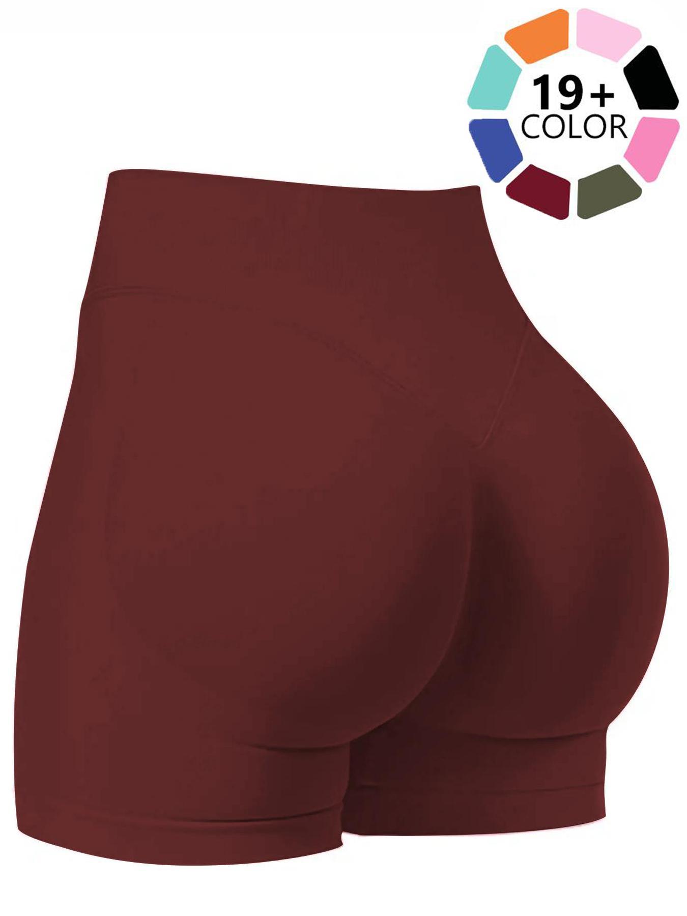 Seamless Shorts for Women, Invisible Scrunch Butt Lifting Gym Booty Biker Shorts, Breathable Comfortable High Stretch Skinny Shorts, Gym Shorts, Ladies Sportswear for Indoor Outdoor Wear, Athletic Shorts, High Waist Shorts