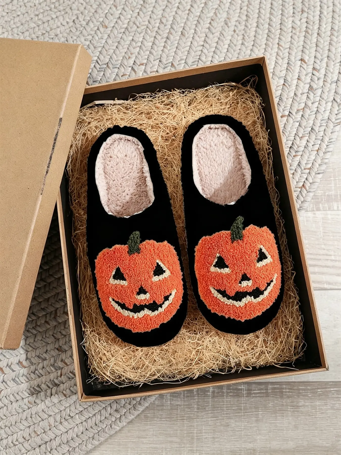 Halloween Slippers for Men and Women: Soft and Warm Cotton House Slippers; Memory Foam House Slippers; Comfortable and Fluffy Fall/Winter House Slippers