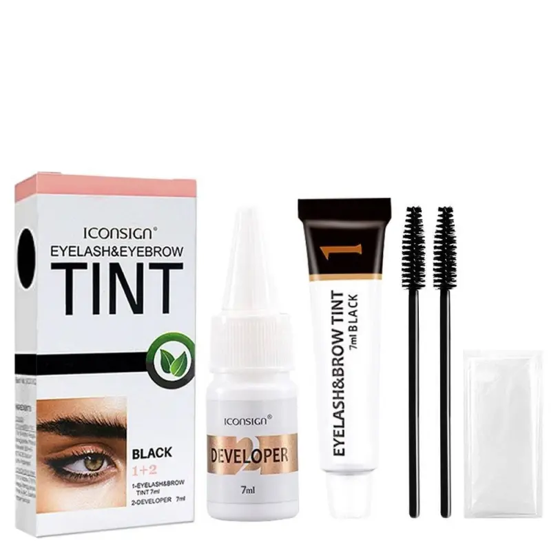 Korean Glow Eyebrow Paste Waterproof Long Lasting Eyebrow Tint with Skin Care Formula for Hair Eyebrow Set