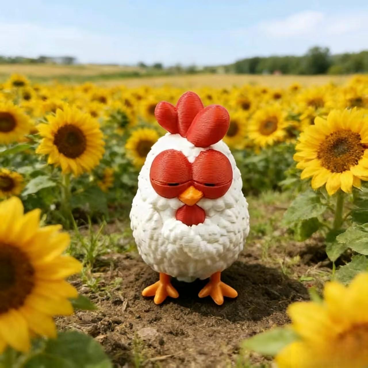 New Mini Chicken Figurine Cute Sleeping Chick Ornament Creative Animal Statue Stylish Desk Accessory For Home And Office Decoration