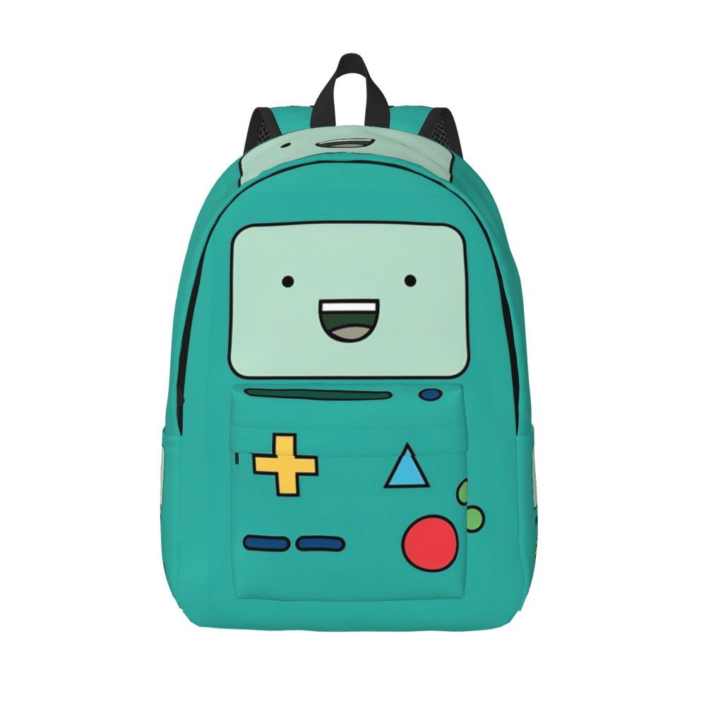 BMO Adventures Time Cartoon Casual Backpack Lightweight Student Work Daypack for Men Women Laptop Canvas Bags