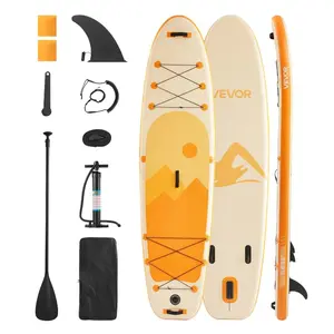 VEVOR Inflatable Stand Up Paddle Board, 11.6'x 35x 6 Wide Ultra - Light SUP Paddleboard, All Accessories Included, Pump, Paddle, Fin, Backpack, Ankle Leash, Strap, Non - slip Deck for Youth Adults