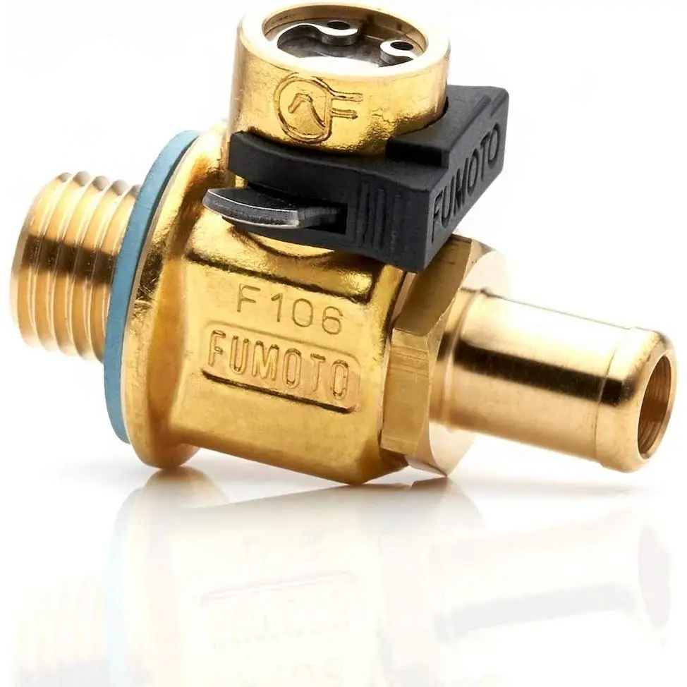Original F107N with LC-10 Lever Clip FN-Series Engine Oil Drain Valve, 1 Pack, Golden