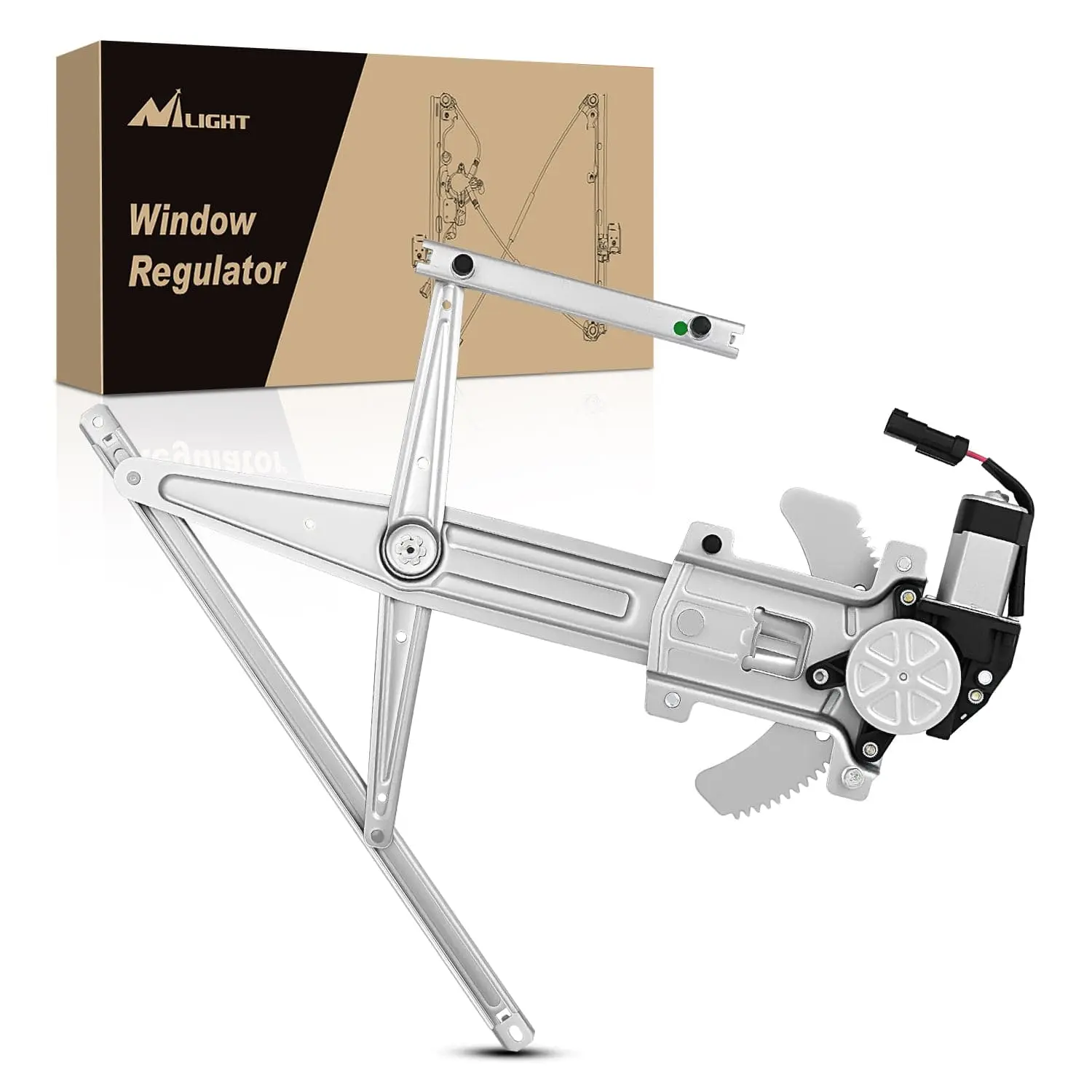 Nilight Power Window Regulator with Motor - Chevy GMC Compatible, Copper-Iron Construction, Original Fit, Plug-In Easy Installation for Colorado/Canyon 2004-2012 Front Passenger Side, 741-015 Lift Assembly, Power Windows, Sturdy