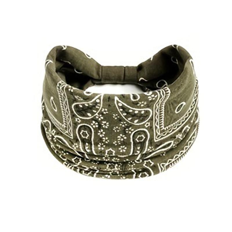 4/5-Pack Cashew Pattern Yoga Sport Headband for Women, Bohemian Elastic Cotton Hair Band, Sweat Absorbing Headwear for Fitness and Daily Wear