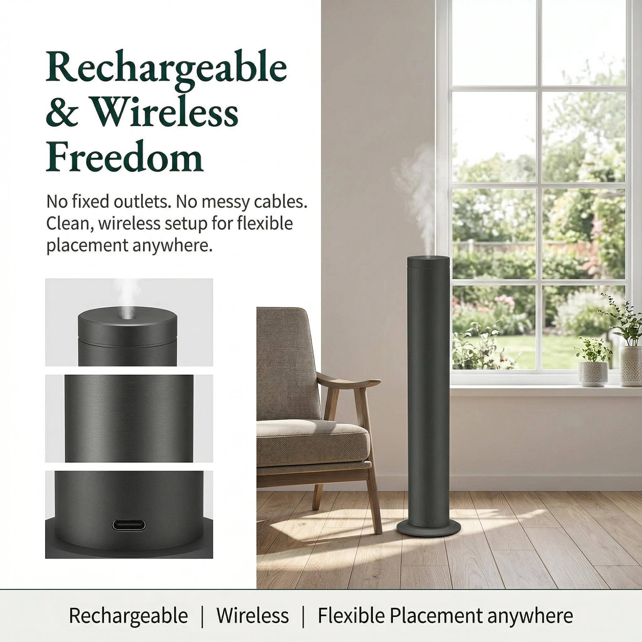 Luxury Hotel-Inspired Scents Home Aroma Diffuser, Rechargeable Extended Edition with APP Control, Big-Space Coverage Up to 500㎡ (≈5380 sq ft), 8 Premium Essential Oils Included Luxury Hotel-Inspired Scents Home Aroma Diffuser, Rechargeable Extended Edition with APP Control, Big-Space Coverage Up to 500㎡ (≈5380 sq ft), 8 Premium Essential Oils Included