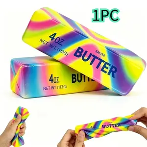 1PC Realistic Soft Butter Stick Fidget Toy, Slow Rebound Cute Butter Squeeze Stress Balls, Slow Rising Portable Stress Relief Squishy It is also the best gift for children.