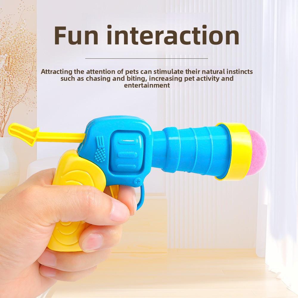 Cat Ball Shooter Toy - Fluffy & Bouncy Refill Balls, Safe Chewable Interactive Launcher for Cats, Easy Indoor Play & Exercise silicone feeder shaped harness retractable leashes jumping Adjustable Stainless Steel Martingale Collar LED filter