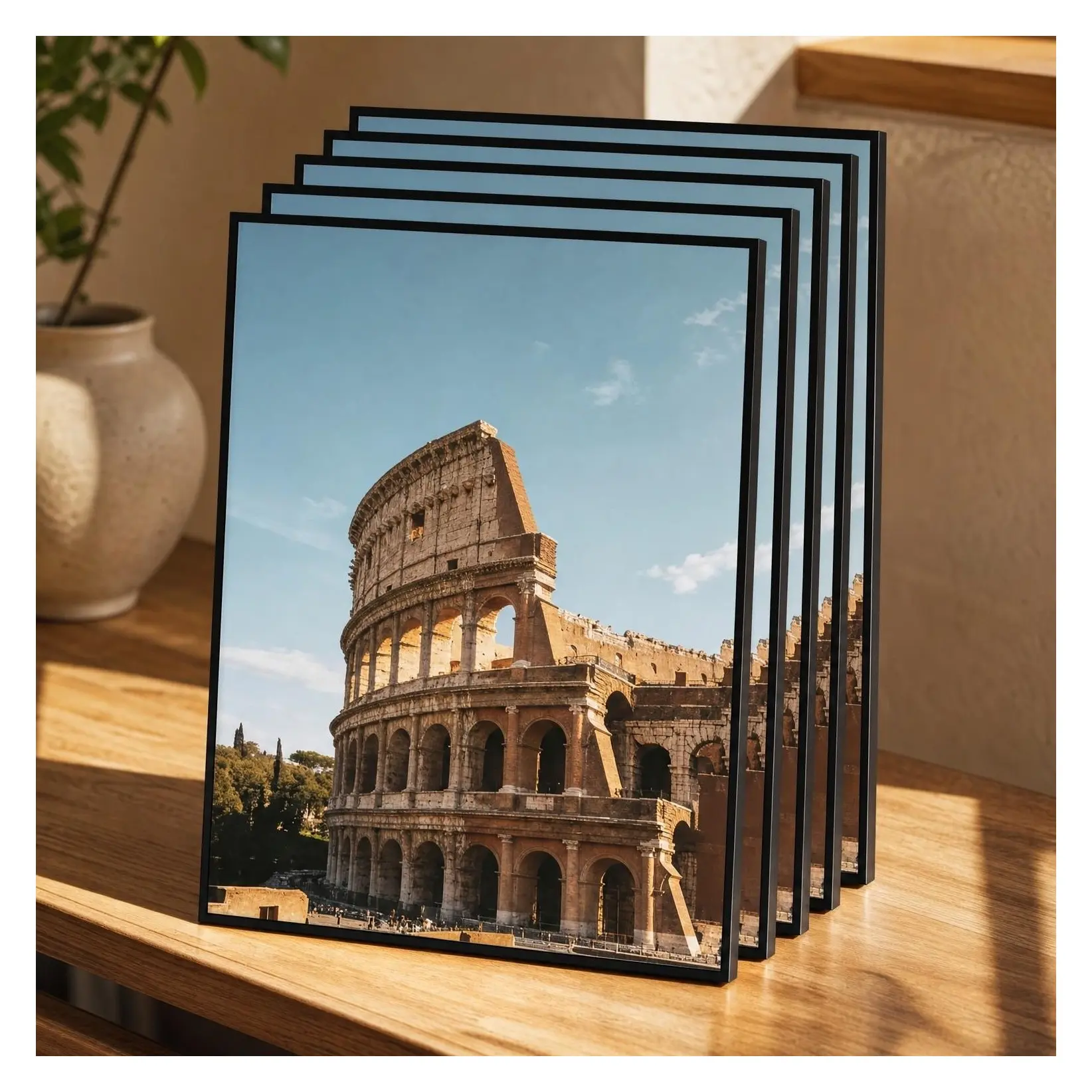 11x17 Picture Frame 6-Pack, Black Wall Mount Frames for Posters, Photos & Art Prints, Vertical or Horizontal DisplayGift