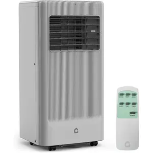 10000 BTU Portable Air Conditioner, 3-in-1 AC Unit with Dehumidifier Fan, DOE Certified CEER 6.7 Energy Efficient, Quiet LED Display Remote 24H Timer Sleep Mode, Cools Up to 450 Sq.Ft, Adjustable Window Kit Black Control Panel