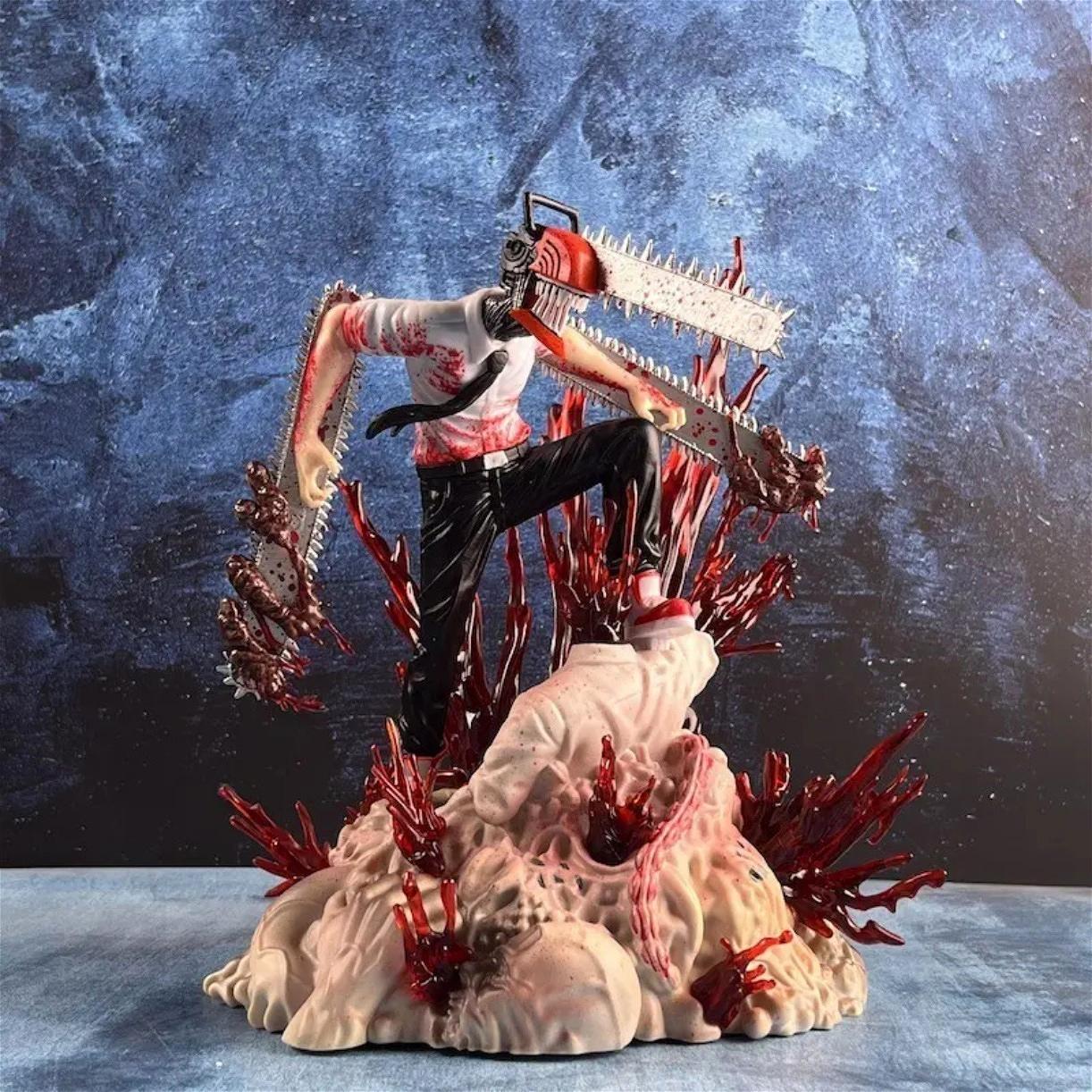 Chain Saw Man Electric Demon Form Anime Figure Model 25cm Collectible Gift Detailed Action Figure Action Pose Desk Decor Stress Relief Toy Halloween Birthday Limited Edition