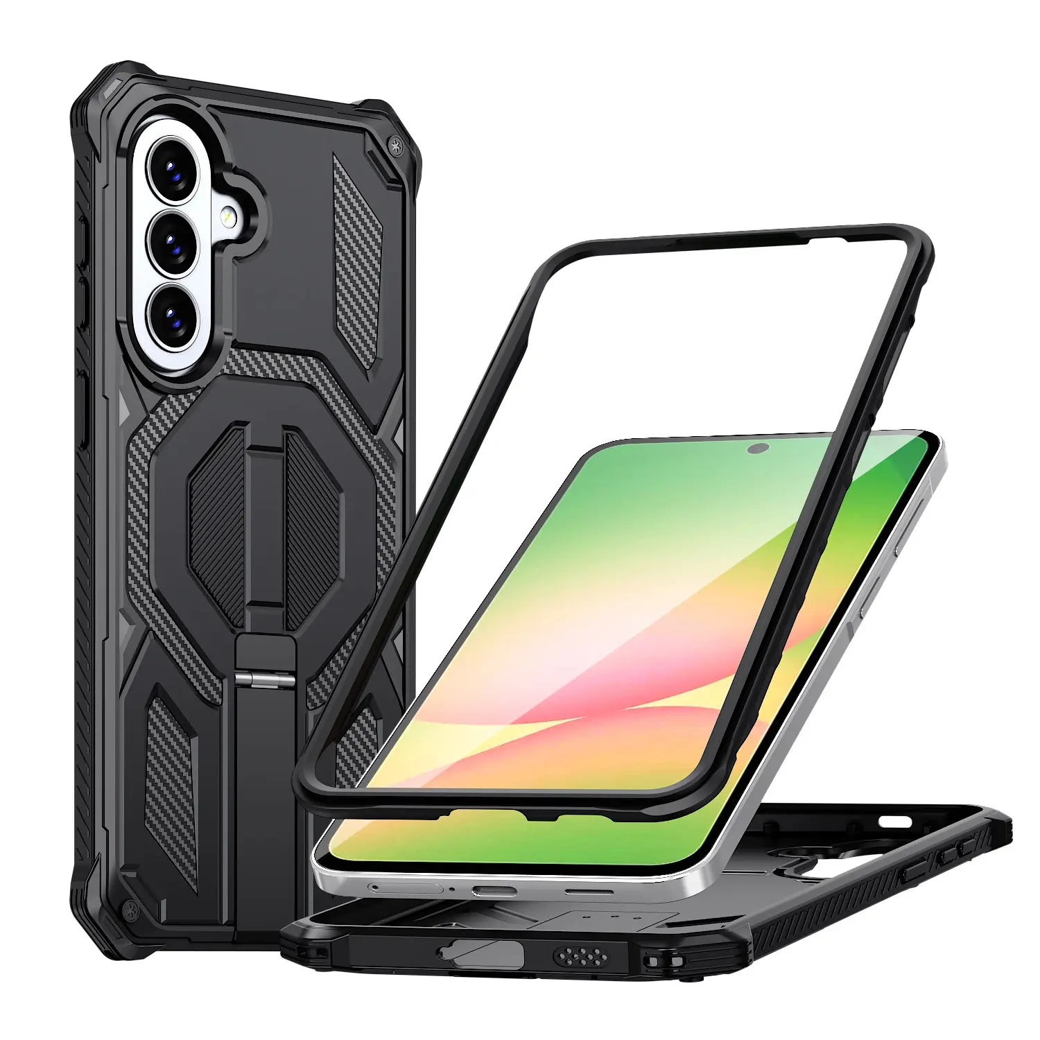 Galaxy A57 Phone Case with Magnetic Charging, Car Mount Holder, Protective Cover, Durable Design, Perfect Fit for Galaxy A57
