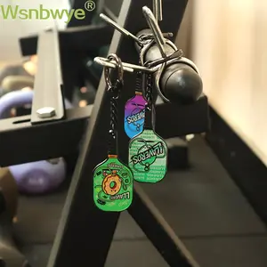 Dopamine Color Pickleball Racket Keychain, Essential Gym Accessory, Sporty Keychain for Men and Women, Perfect Gift for Holidays and Parties