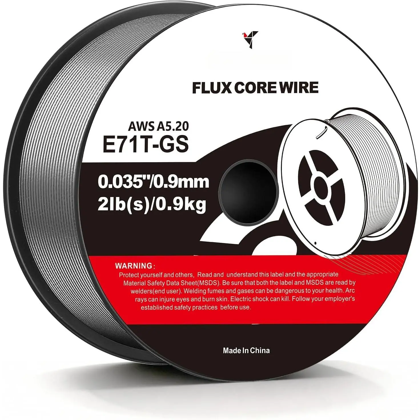 E71T-GS 0.035 inches Windproof Flux Core Welding Wire, 2lb Gasless MIG Wire Spool for MIG Welder, Ideal for Outdoor Metal Repairs, Farm Yard Maintenance (1-Pack), Flux Core Wire