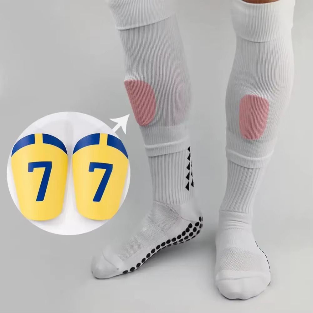 Absorbing Football Shin Pads Portable Leg EVA Thickening Training Shank Board Mini Size Lightweight Soccer Shin Cycling Gear for Women Men Sports PU EVA Material Compact Design