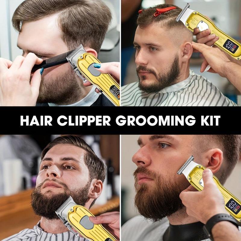 4 in 1 Hair Cutting Grooming Kit, 1 Set Professional Diffuser Hair Clippers and Shaver Set, Cordless Beard Trimming for Men, Rechargeable Barber Clippers Set, USB Rechargeable, Hair Trimmer Set