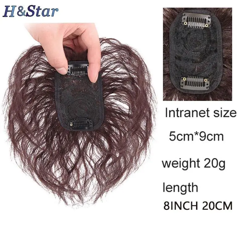 H&STAR 8Inch Synthetic Clip In Hair Extension Short Curly Toupee Hairpiece for Women With Thinning Hair Increase Hair Volume