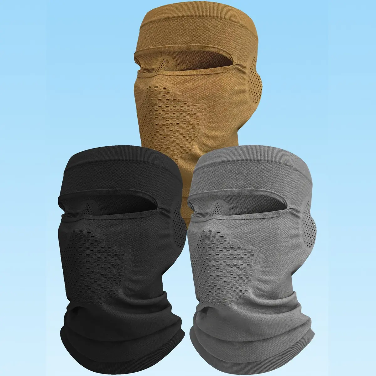 3Pcs Breathable Open Top Balaclava Shiesty Mask for Men Women, Outdoor Tactical Gear for Skiing, Motorcycle, Hiking