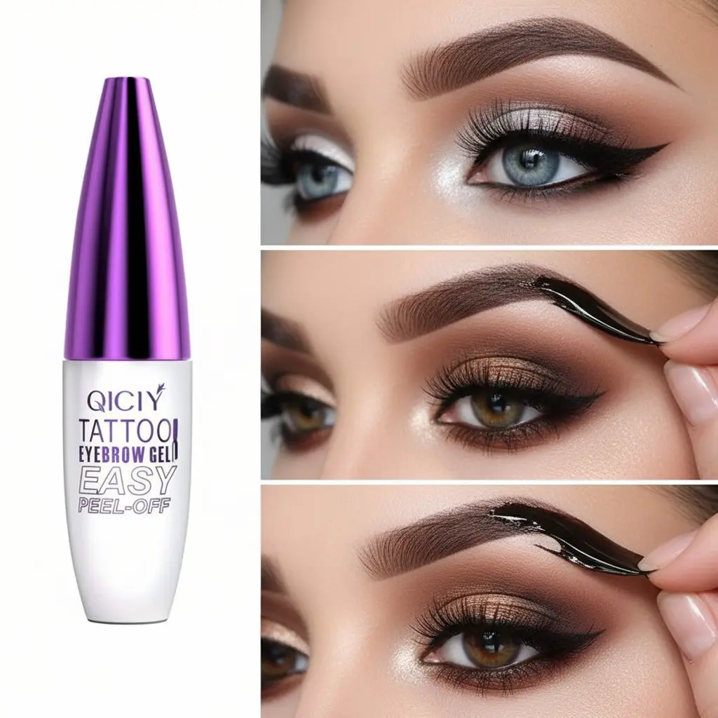 Peelable eyebrow tint cream, Eyebrow Tinting Cream - Brow Stain, smudge-proof and long-lasting formula, flawless, suitable for all light beige types, easy to apply, fade-resistant, creates a natural 3D eyebrow effect Eyebrow Enhancer Eyebrow Tint