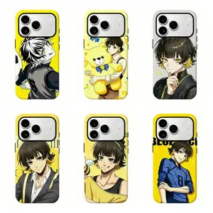 Blue L0ck Meguru Bachira Phone Case, Soccer Anime Character Print, Shockproof Protective,Cover For iPhone 17 Pro Max 16 15 14 13 12 11 for Samsung S21 S22 S23 S24 S25 Phone Case,Perfect Holiday Gift