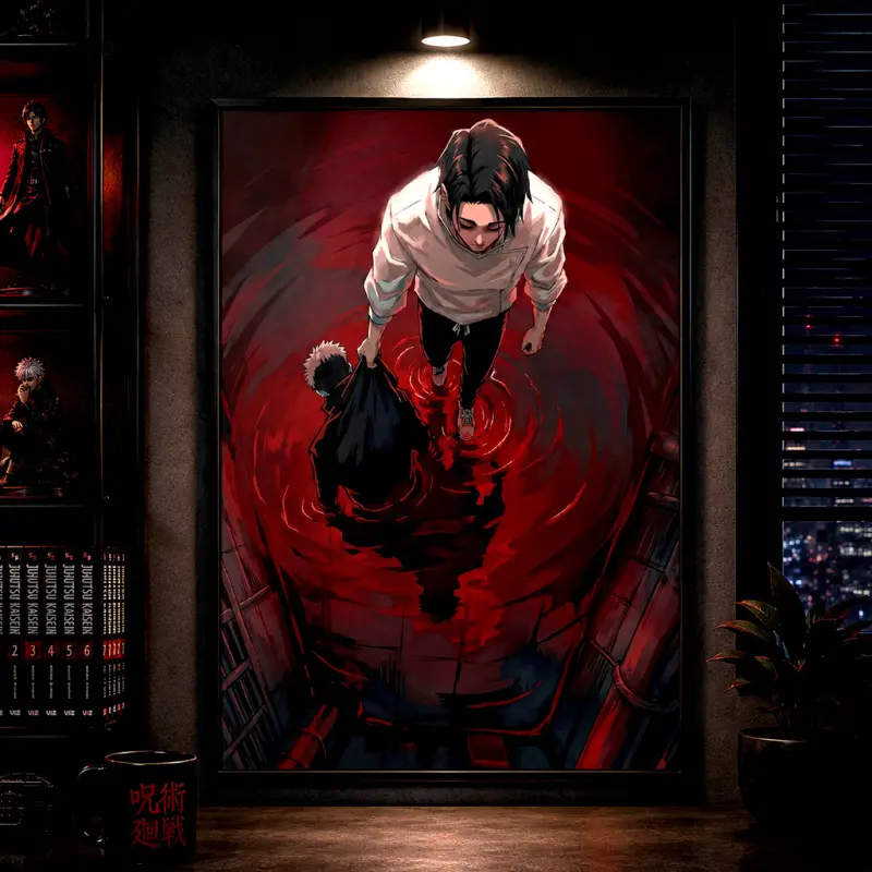 Jujutsu Kaisen Anime Canvas Wall Art, Dark Aesthetic Manga Poster, Anime Room Decor, Otaku Wall Art, Boys Bedroom & Dorm Decor, Manga Fan Gift