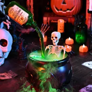 Halloween Magic Floating Potion Pot, Witch Bowl with Fog Effect, Ghost Kitchen Table Decor, Perfect for Indoor Parties, Living Room, Fireplace