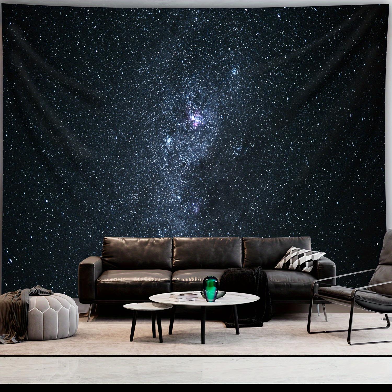 1 piece, extra large starry night sky tapestry, landscape photo background wall tapestry, suitable for bedroom, living room, office, party decoration, can be installed on the ceiling, peach skin fabric, indoor use, 100% polyester, no need to use electrici