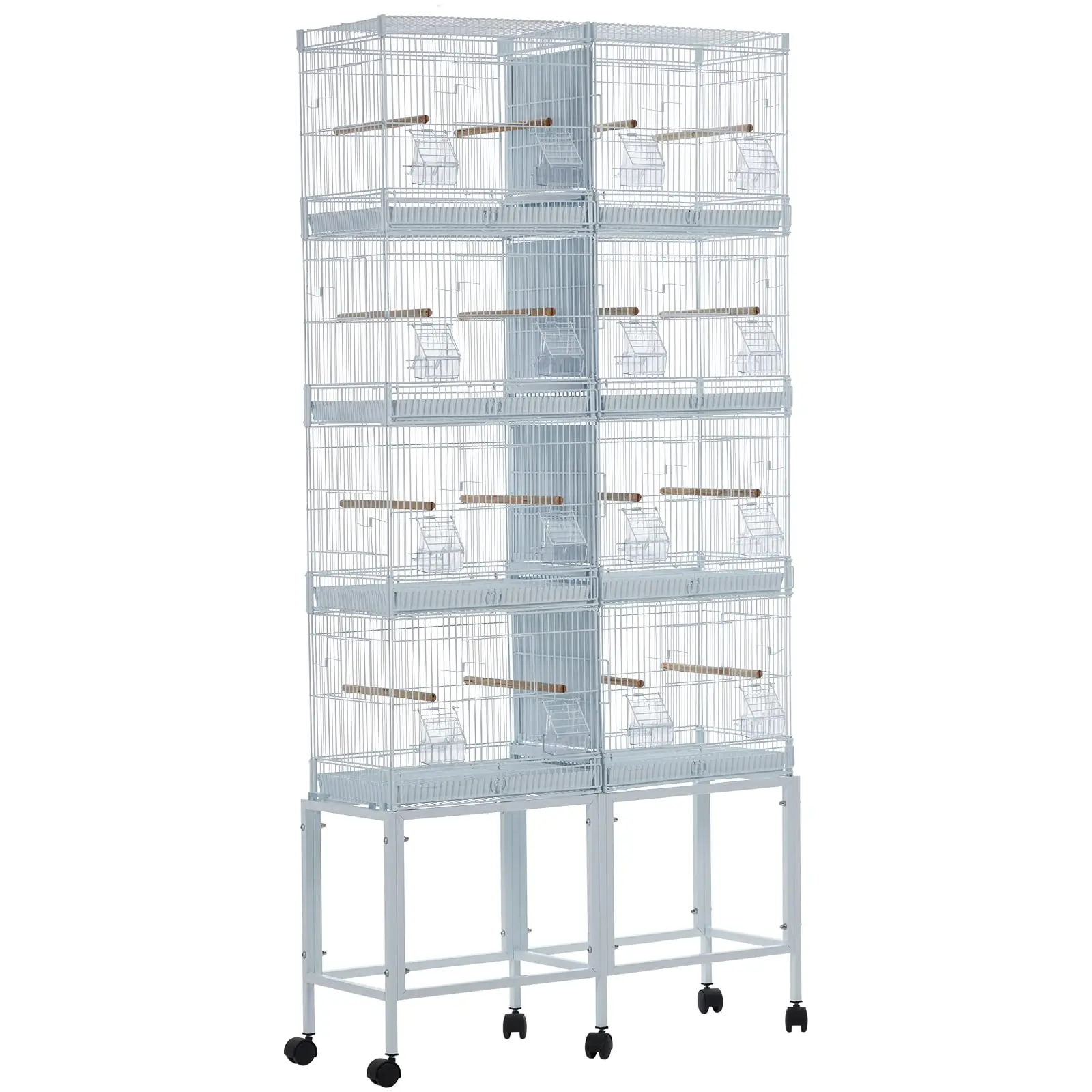 GARVEE Extra Large Wrought Iron Cage with Rolling Stand for Budgerigars, Cockatoos, Conures, Doves, Parrots, 67 Inches