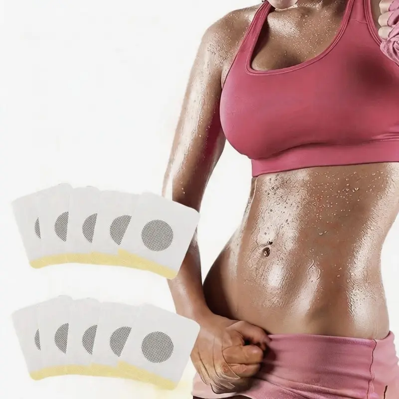 50PCS Pack Abdominal Firming Slimmer Patch for Belly Button, Breathable Soft Material, Perfect for Gym, Home or Travel, Portable and Convenient