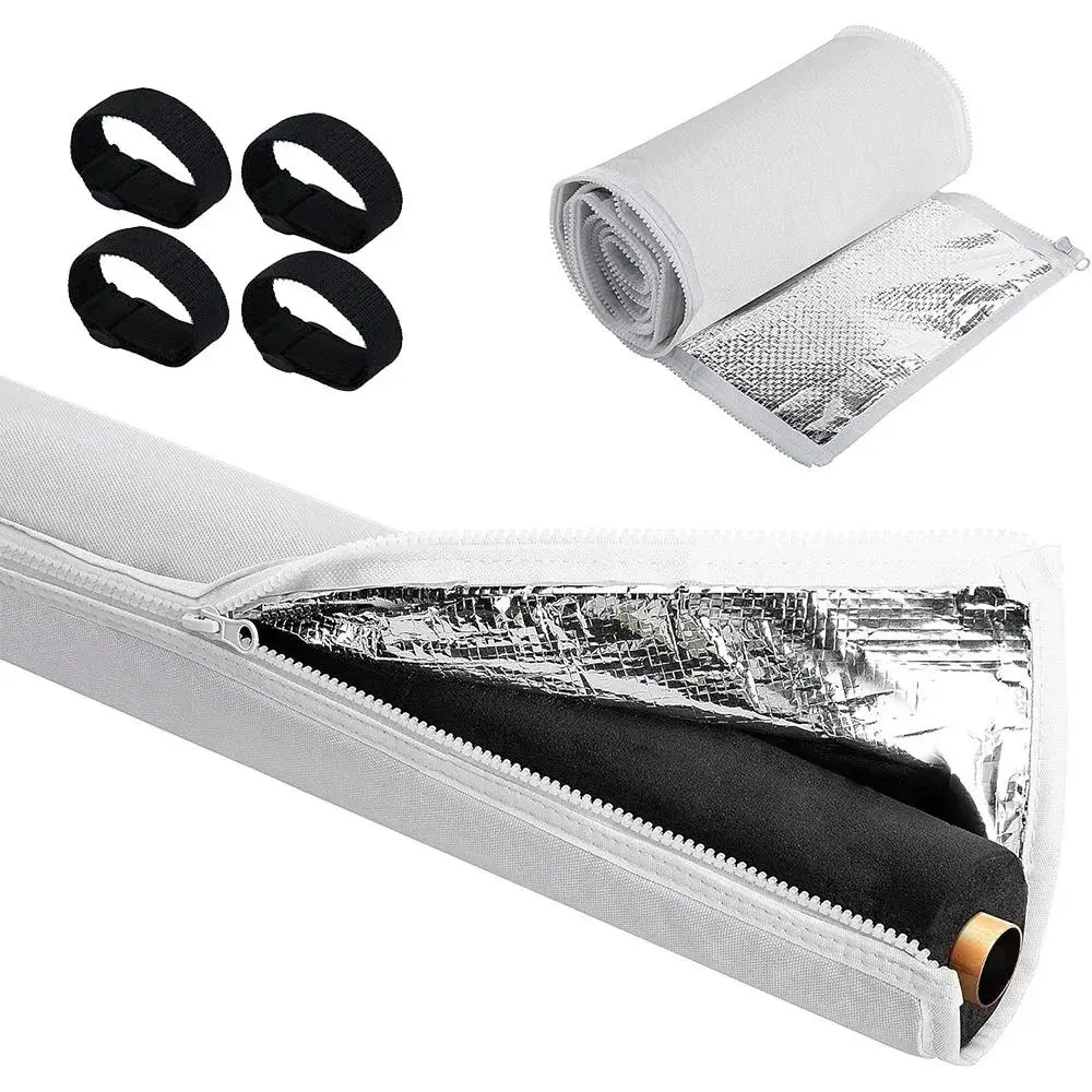 3 Layer Oxford Cloth HVAC Copper Pipe Insulation Cover Zipper Flexible Air Conditioning Pipe Protective Sleeve