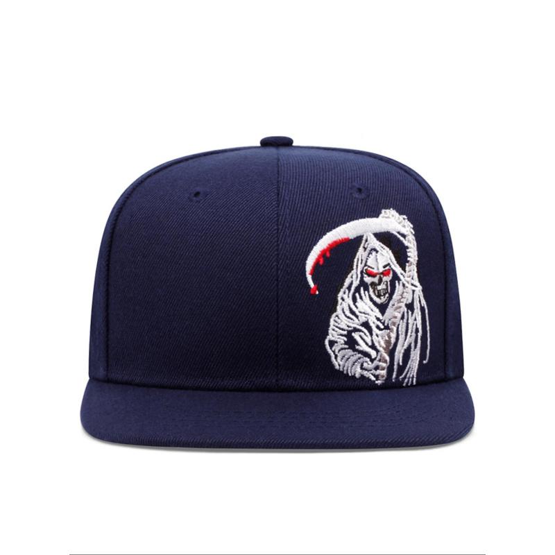 2026 Gothic-style Grim Reaper Embroidered Baseball Cap, Street Style Hip-hop Skull Decor Trendy Hat, Fashionable Apparel Accessory for Men and Women, Patterned Hat