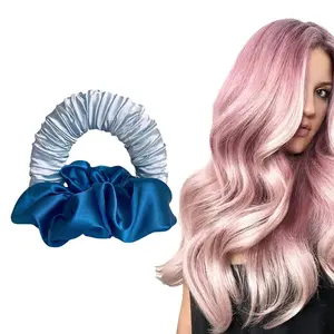 Heatless Sleeping Hair Curler No Crease Scrunchie Portable Overnight Hair Styling Tool Soft Comfortable Hair Tie for Holiday Dinner Club Daily Hairstyle