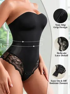 Women's Sexy Lace Shapewear, Butt Lifter Waist Trainer, Non-Slip Crotch, Snap Closure, Easy to Put On, Suitable for All Occasions