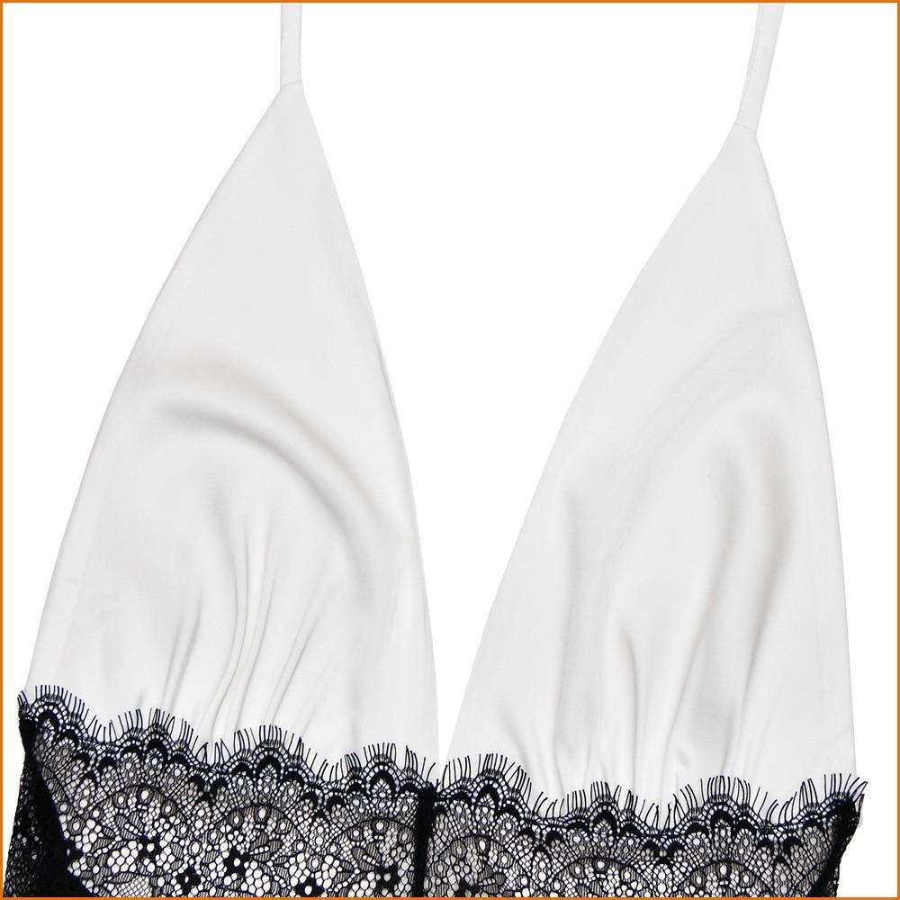 KODA & CO 04 Women's Sexy Halter Neck Lace Dress  High Waist Backless Mini Dress, V-Neck Sleeveless Open Back, Silk Satin Fabric