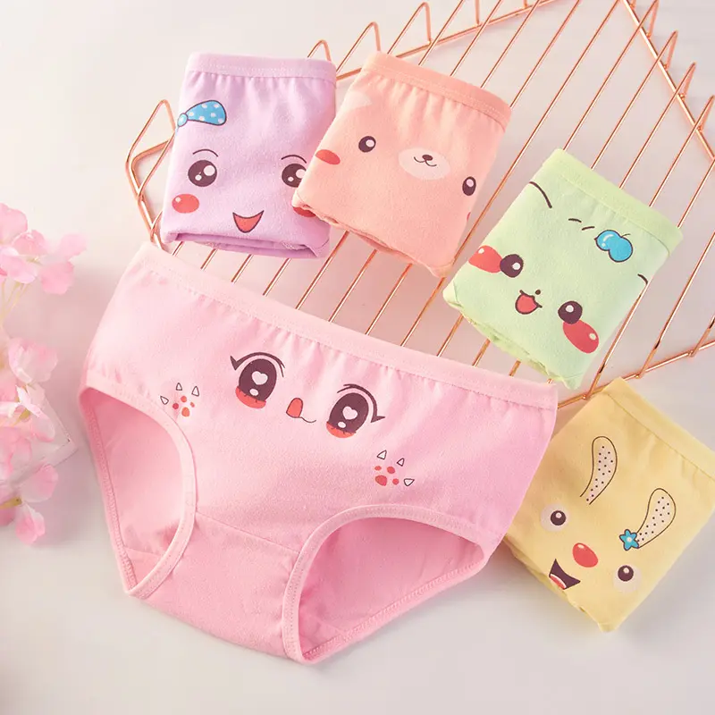 Girls Cotton Underwear, Little Girls Boxer & Brief Panties, No Ride Up Kids Underpants for Toddlers & Older Girls