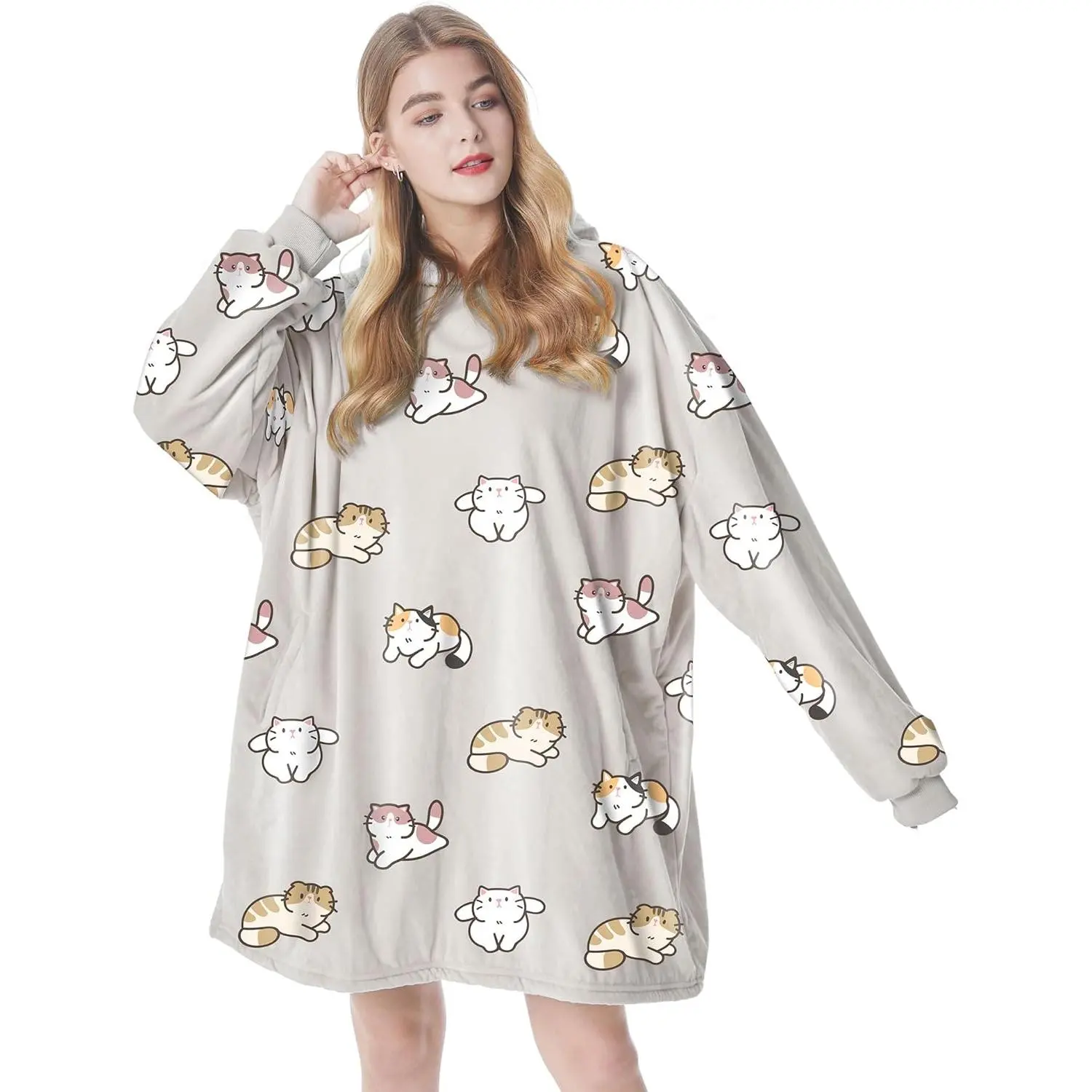Blanket Hoodie Wearable Blanket Sweatshirt  Hooded Blanket Sweater  for Women
