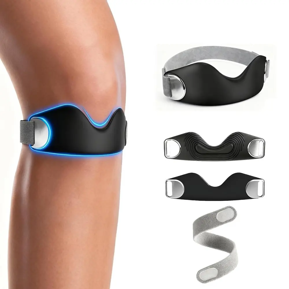 Adjustable Silicone Patella Support Brace with Butterfly Padding, Patellar Knee Brace, Patella Belt, Relieves Knee Pressure, Ideal for Jumping Knee, Running, Basketball, Exercise, Patella Stabilizer Knee Brace, Knee Supporter, Knee Pain Tool