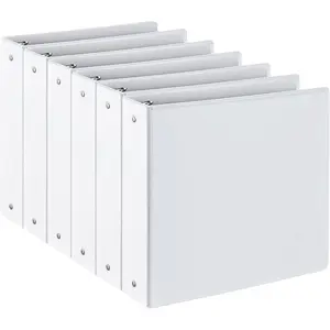 2-inch 3 Ring Binder with 2 Interior Pockets, Heavy Duty 2'' Binders Holds  Letter Size 8.5'' x 11'' Paper - Versatile Binders for Office, , and School Use, 6 Pack (White)