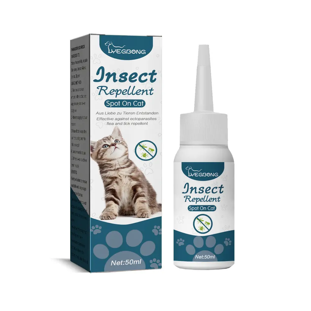 Yegbong Pet External Parasite Treatment Drops - Tick Prevention, Anti-Flea Medication, Skin Cleansing for Cats and Dogs