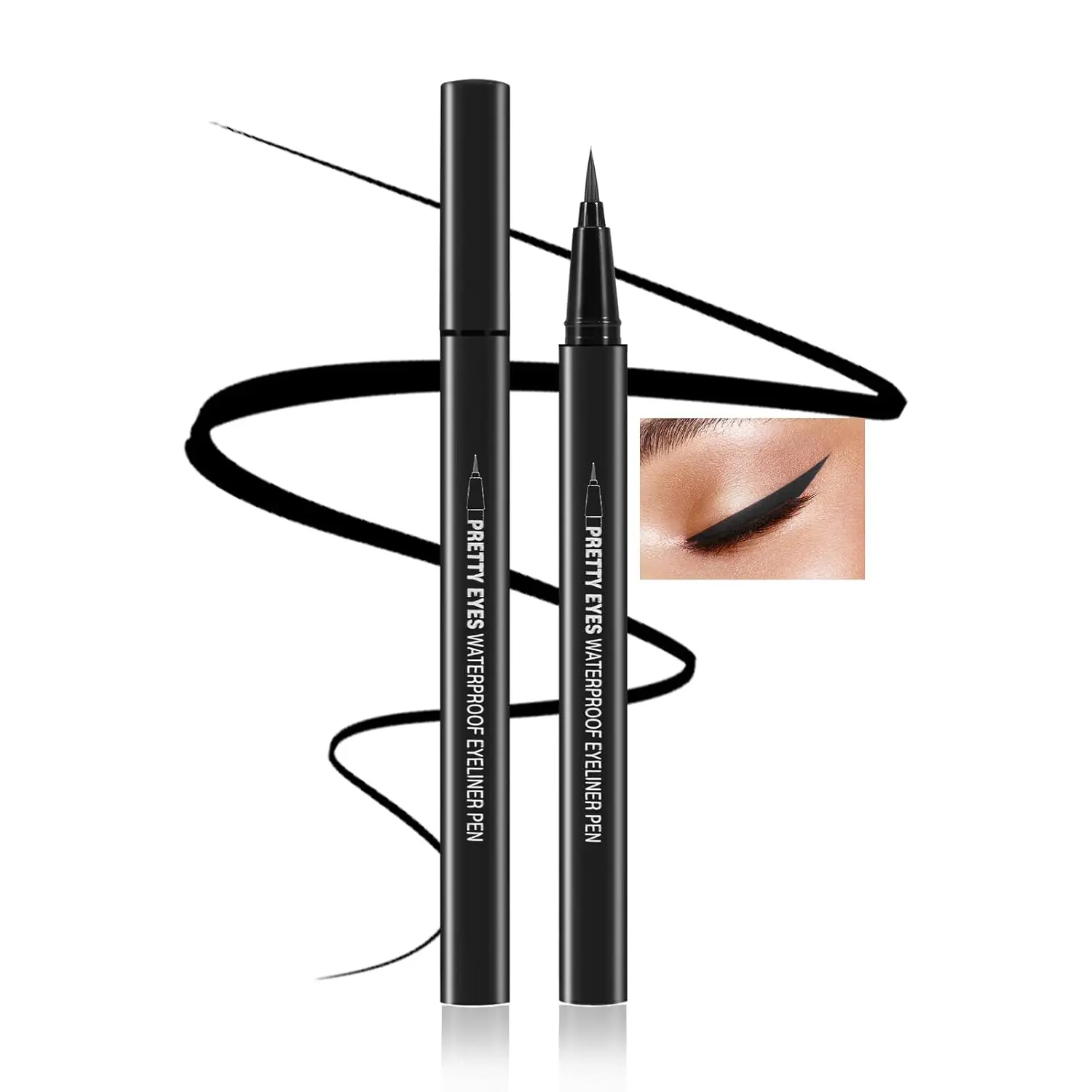 Matte Liquid Eyeliner Pen with Precision Tip - Long-Lasting, Smooth-Gliding, Contour-Enhancing for Bold Daily Eye Makeup, Bold Matte, Multiple Colors, Pigment Ink