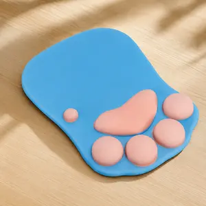 Ergonomic Cat Paw Mouse Pad with Wrist Rest: Soft Gel Cushion for Laptop, Desktop, Office & Gaming. Comfortable Desk Mat, Creative Workspace Essential for Gamers and Professionals.