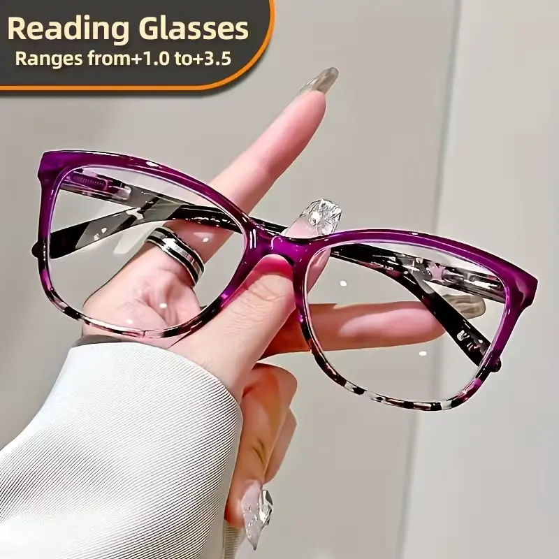 Women's Full Frame Cat Eye Reading Glasses, Blue Gradient Frames, Lightweight Design, Home Office Outdoor Use, Versatile Presbyopia Glasses