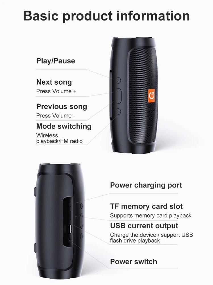 TF USB Bluetooth Speaker Dual Speaker Stereo Outdoor Tfusb Playback Fm Voice Broadcasting Portable Subwoofer Wireless Speaker tiktok made me buy it