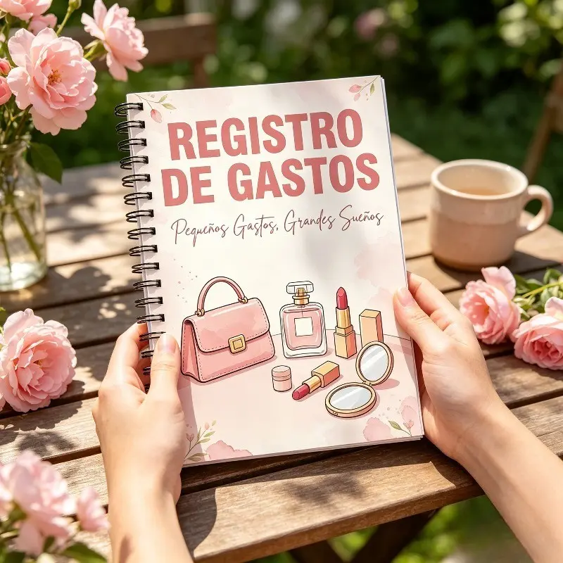 Spanish Budget Notebook, Spiral Bound, Monthly Bill Organizer, Expense Tracker, Savings and Debt Record, Family Budget Control, Financial Manager