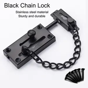 Robust Stainless Steel Door Chain Lock, Heavy-Duty Door Chain Protector, Security Door Chain, Anti-Pry, Durable, Thick Bolt, Door Hardware, Sturdy Lock