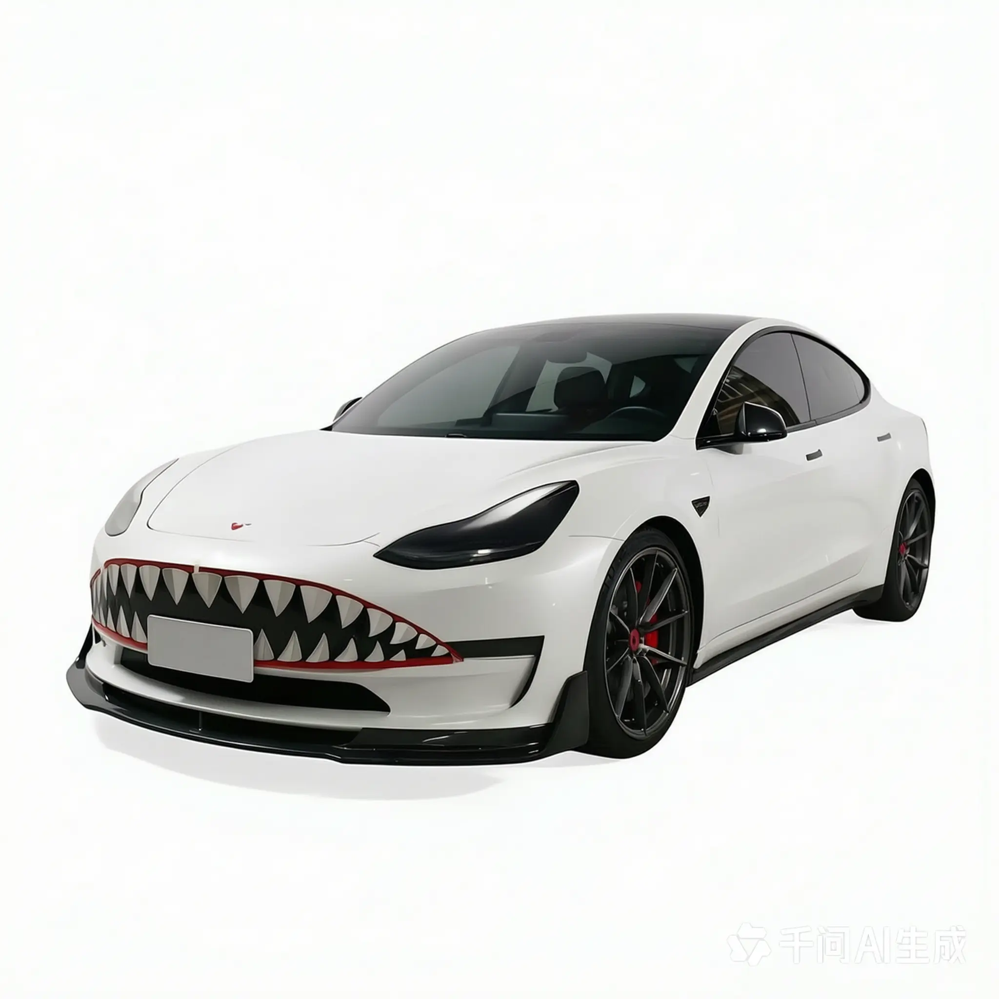 Tesla Model 3 / Model Y Shark Mouth Car Decal, Venom Teeth Sticker, Personalized Auto Exterior Modification