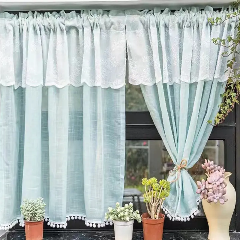 Door Curtain for Bedroom,  Lace Cabinet and Wardrobe Curtain, Short Curtain for Bay Windowset Light-Filtering Door Curtains for Home & Party Decor, Window Curtains and Nettings, Room Decor Lightweight Curtains, Home Decoration Curtain